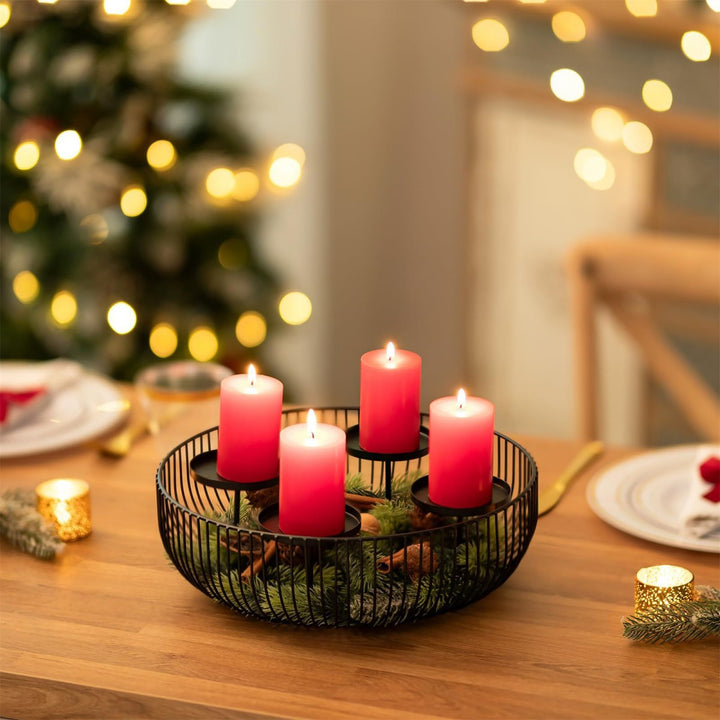Decorative candle holder made of iron for festive occasions