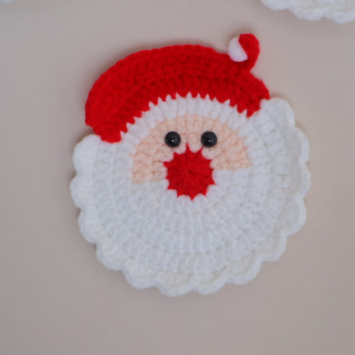 Handcrafted crocheted Christmas tree potted plant