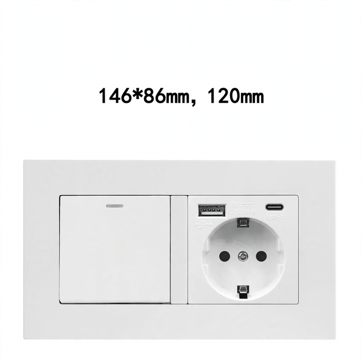 Socket 16A European standard with USB