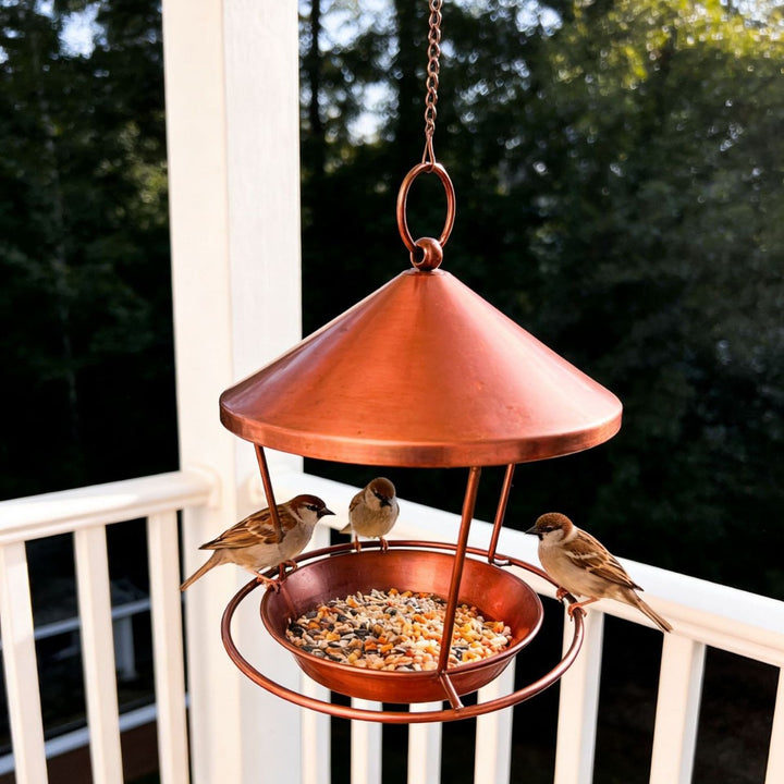 Hanging Bird Feeder Station made of Iron, Ring Design