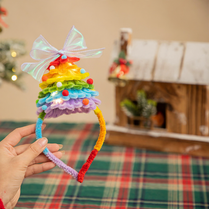 DIY Christmas Tree Table Decoration made of Bendable Plush
