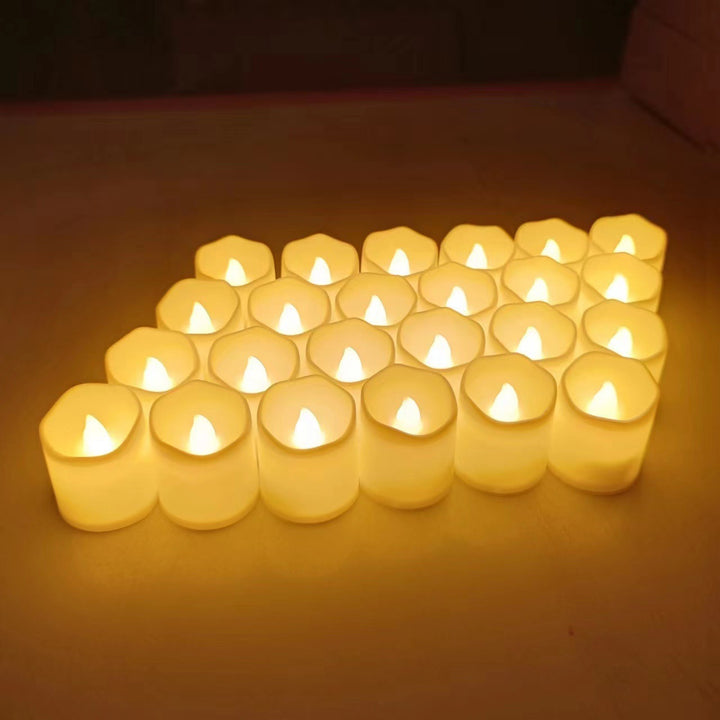 LED candle light with wave edge, PP plastic
