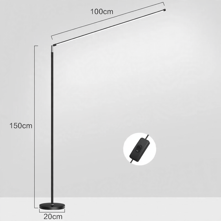 Full-spectrum LED floor lamp for reading and learning