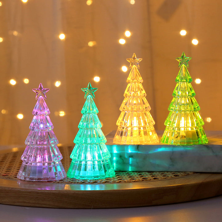 Illuminated mini Christmas tree as table decoration