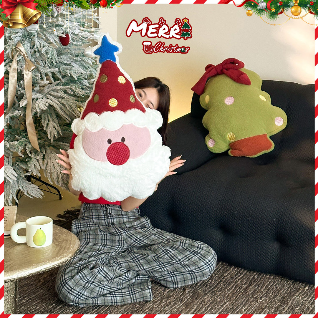 Christmas decorative cushion made of wool plush