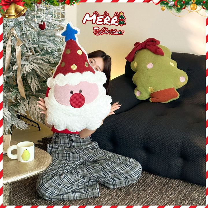 Christmas decorative cushion made of wool plush