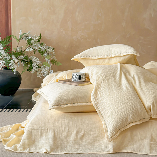 Cotton bedding set, 4-piece, double gauze