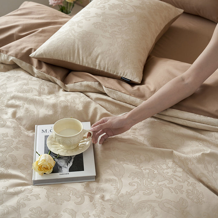 Long-staple cotton bedding set, 4-piece