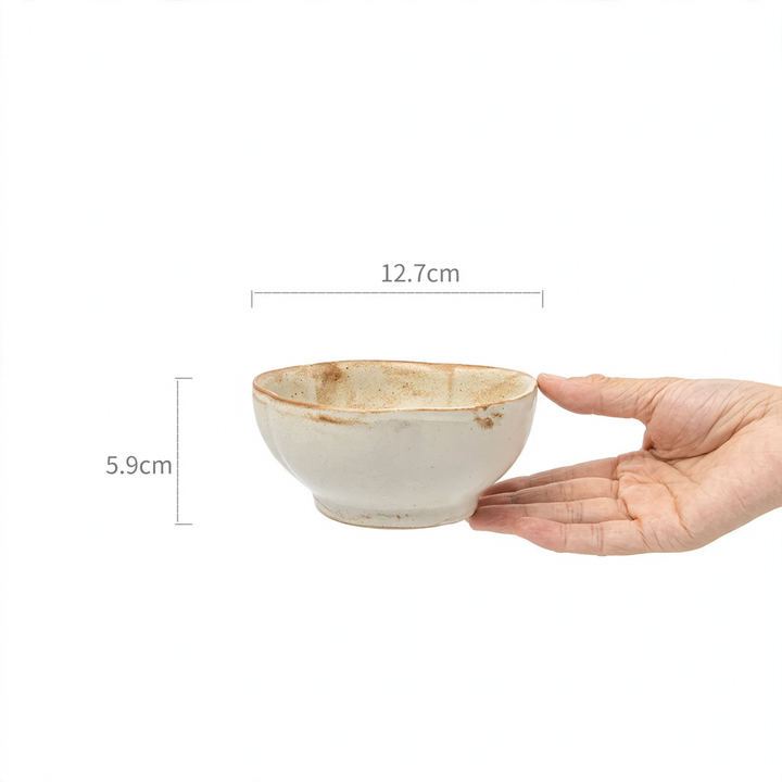 Ceramic bowl, round, 12–13 cm, vintage style