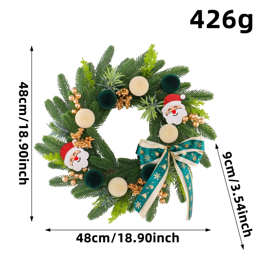 Decorative Christmas wreath made of wood