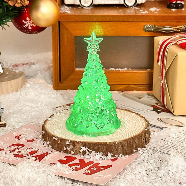 Decorative Christmas tree night light with star design