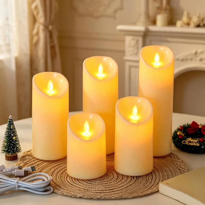 Electronic LED Candle with Flickering Effect and Remote Control