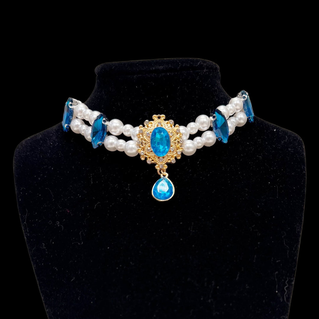 Rhinestone collar for pets, metal