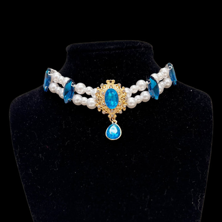 Rhinestone collar for pets, metal