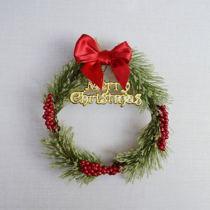 Mini Christmas wreath 15 cm with decoration