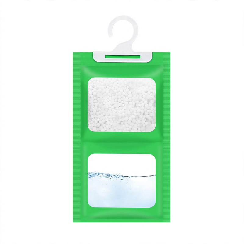 Hanging dehumidifier bag for wardrobes