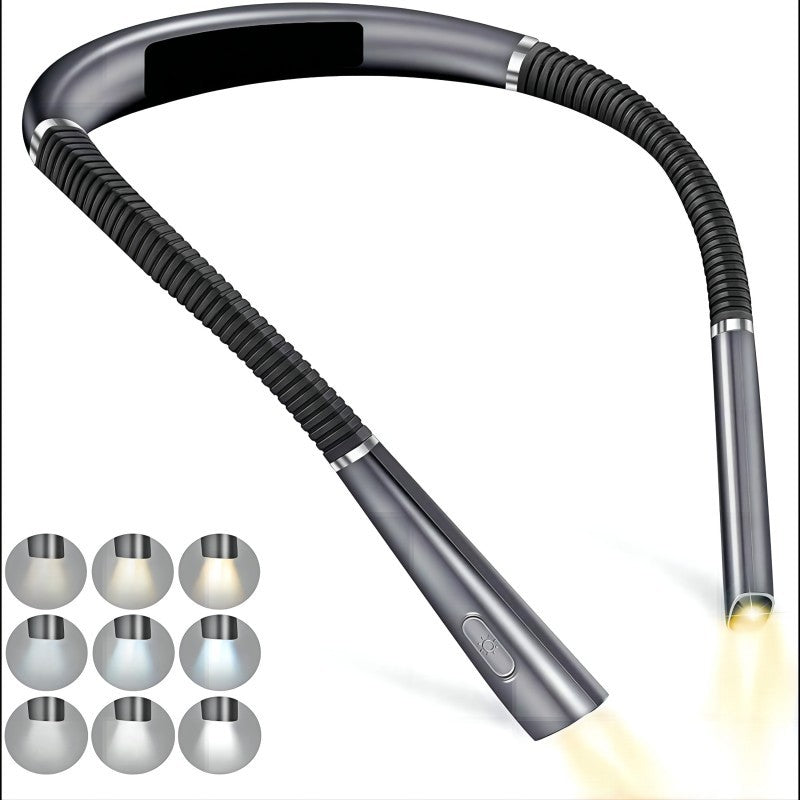 LED neck reading light, rechargeable