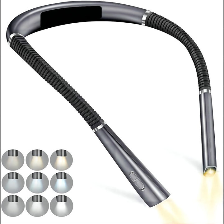LED neck reading light, rechargeable