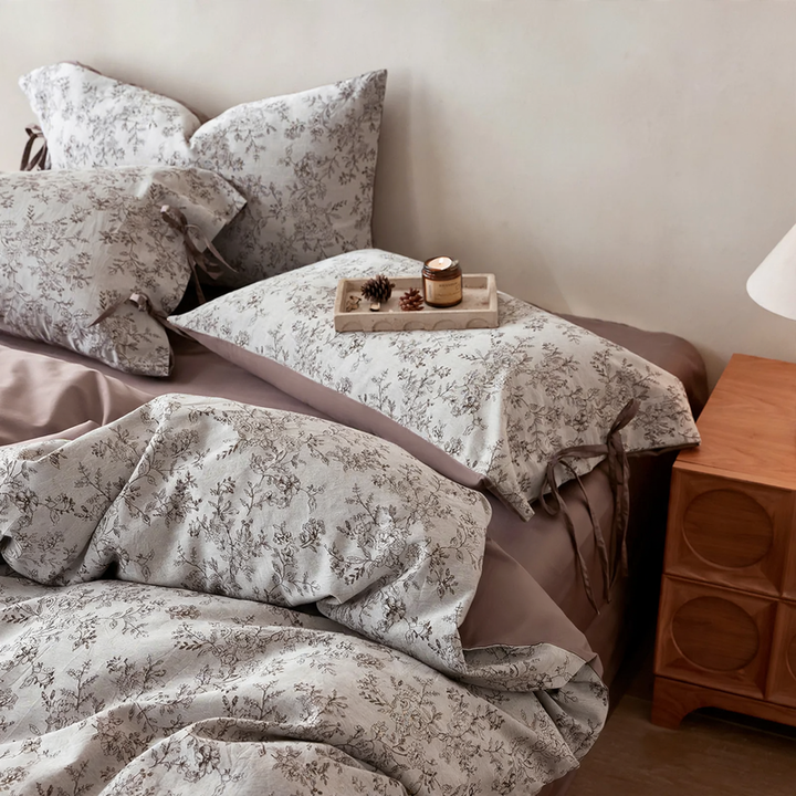 Cotton bedding set, 4-piece, Jacquard