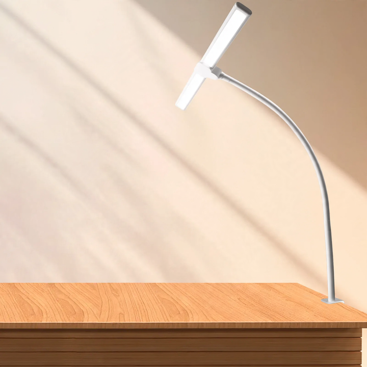 Double-headed LED clamp lamp for desk