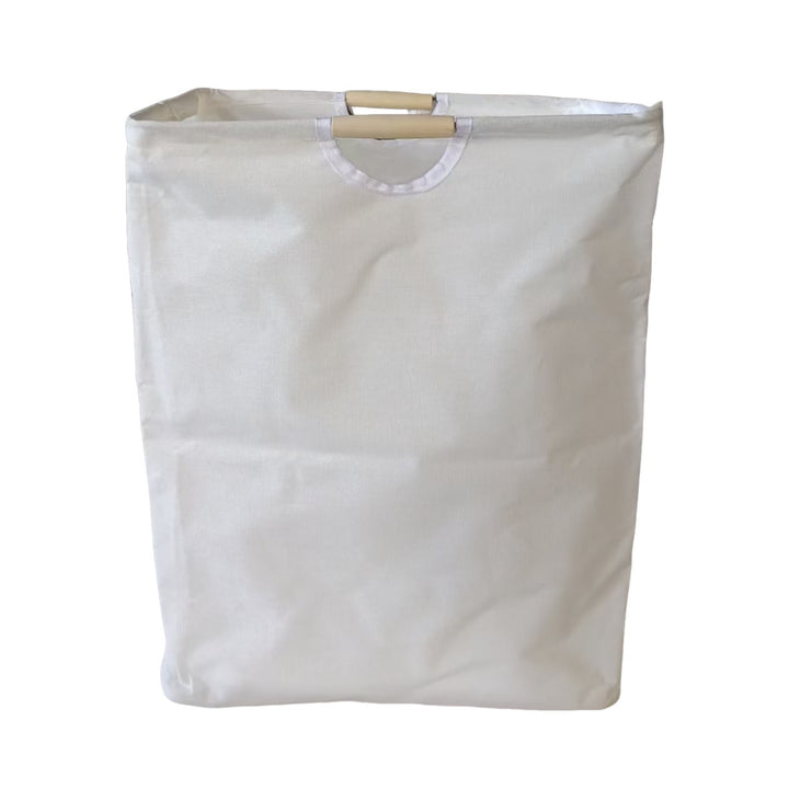 Foldable laundry basket made of cotton and linen