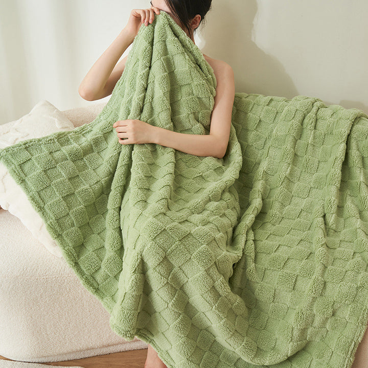 Versatile waffle throw blanket, modern and simple