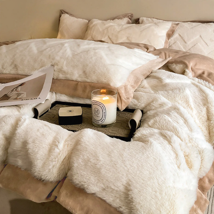 Milk fiber bedding set, 4 pieces, extra warm