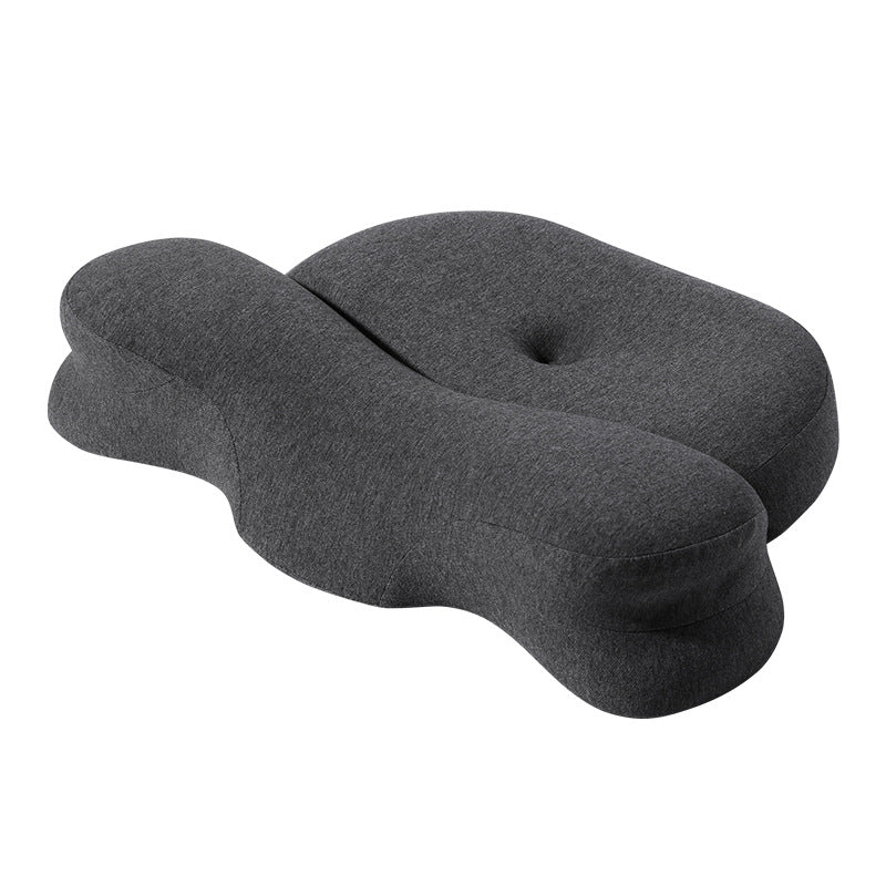 Ergonomic neck pillow made of memory foam, asymmetrical