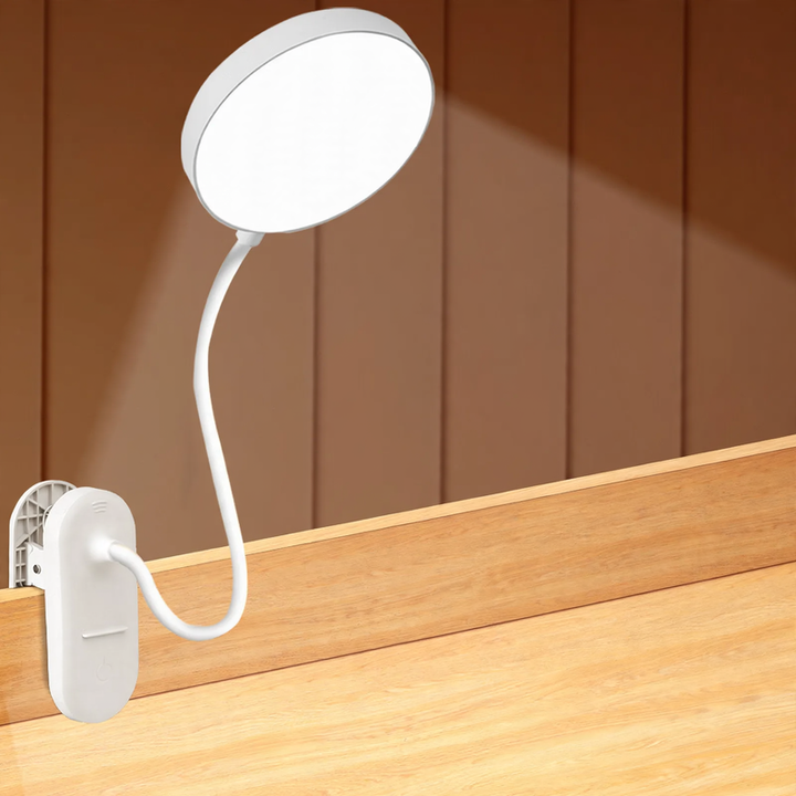 LED clamp lamp for bedside table and desk