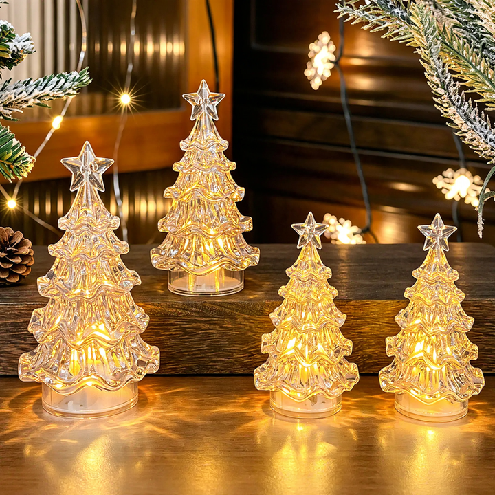 LED Christmas Tree Night Light with Star