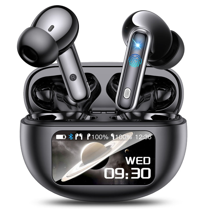 Wireless In-Ear Headphones with Color Display