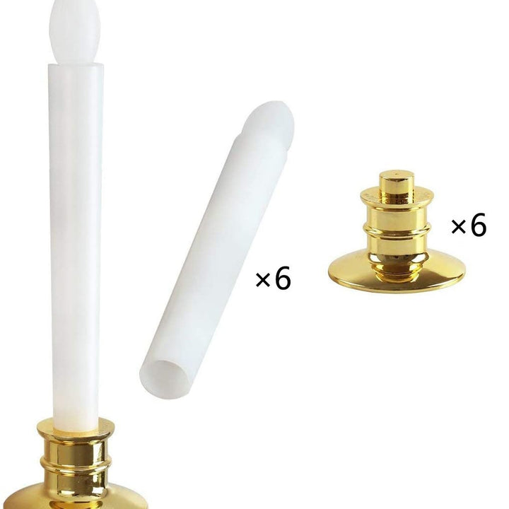 LED taper candle, plastic, cylindrical