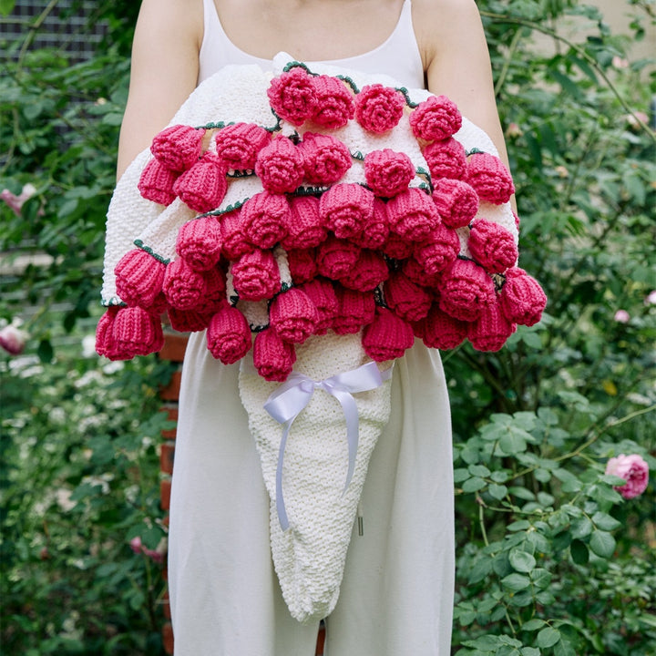Chenille-blanket, flower-shaped, decorative