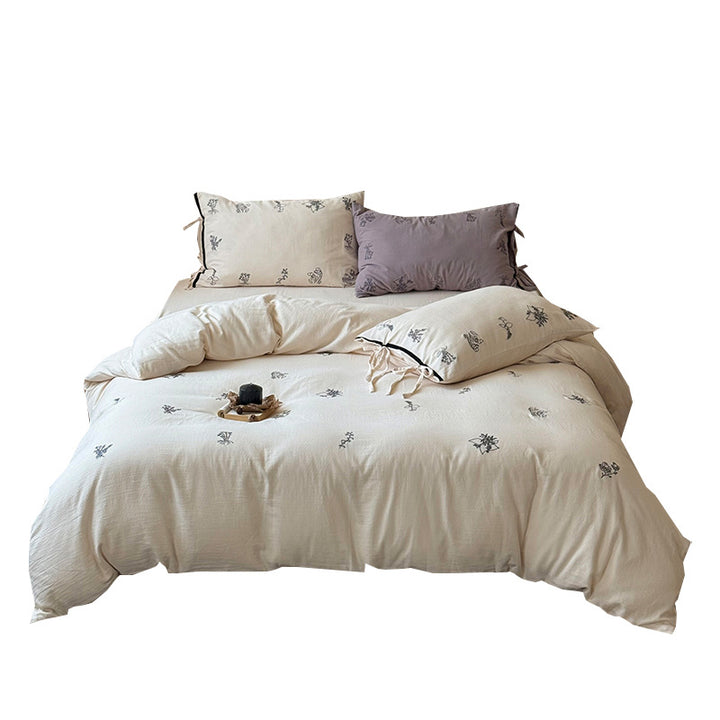 Cotton bedding set, 4-piece, year-round