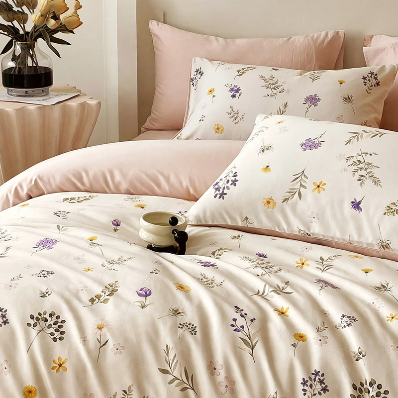 Long staple cotton bedding, 3-4 pieces, printed