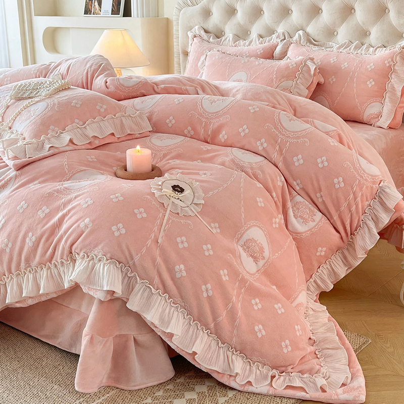 Milk fiber bedding set, 4-piece, for winter
