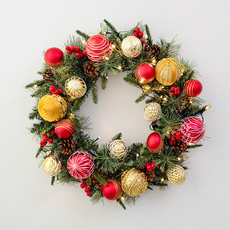 Christmas wreath, 45 cm, with lighting