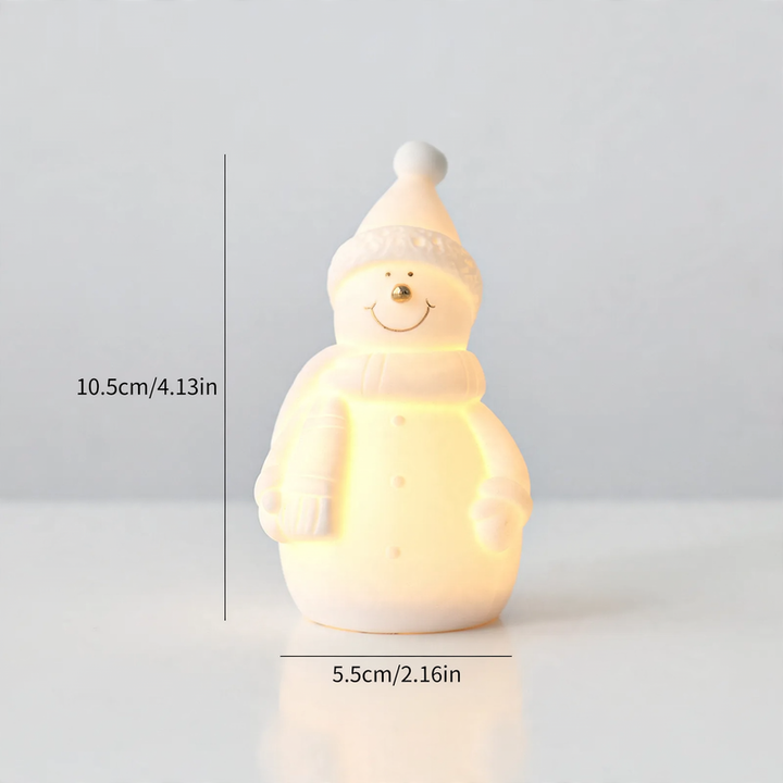 Ceramic Christmas decoration with lighting