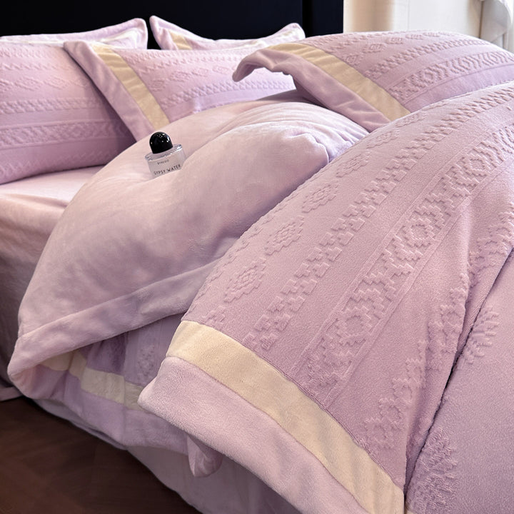 Milk fiber bedding set, 4-piece, winter