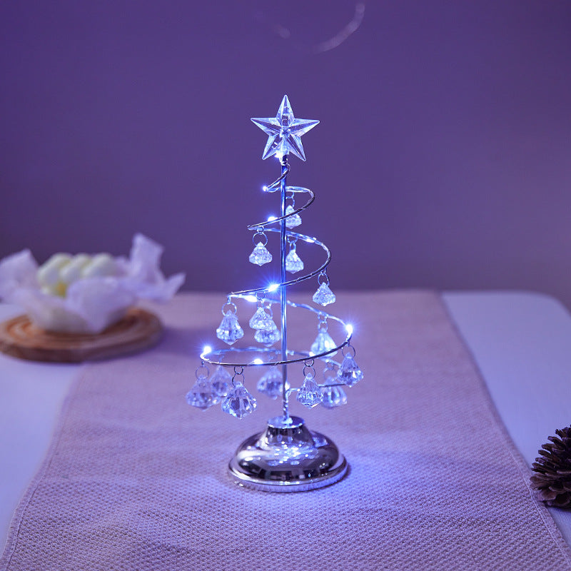 Decorative Christmas tree made of metal with lighting