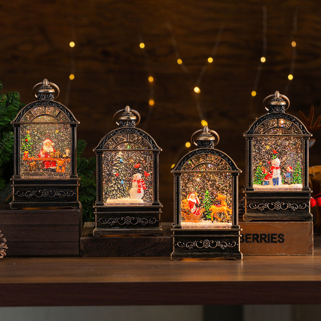 Decorative Christmas window light with music and light
