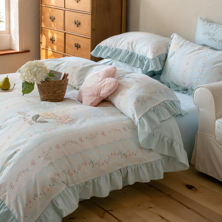 Luxury bedding set, 100s cotton satin, printed, 4-piece