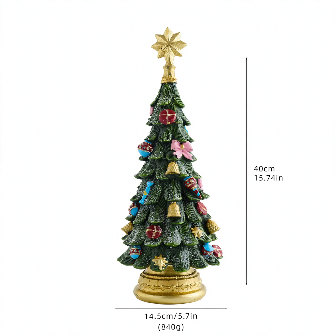 Decorative Christmas tree music box made of resin