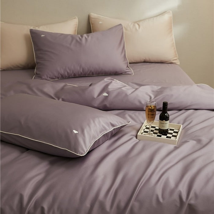 Cotton bed linen set, embroidered