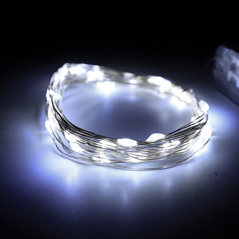 LED Copper Wire String Lights with Battery Box