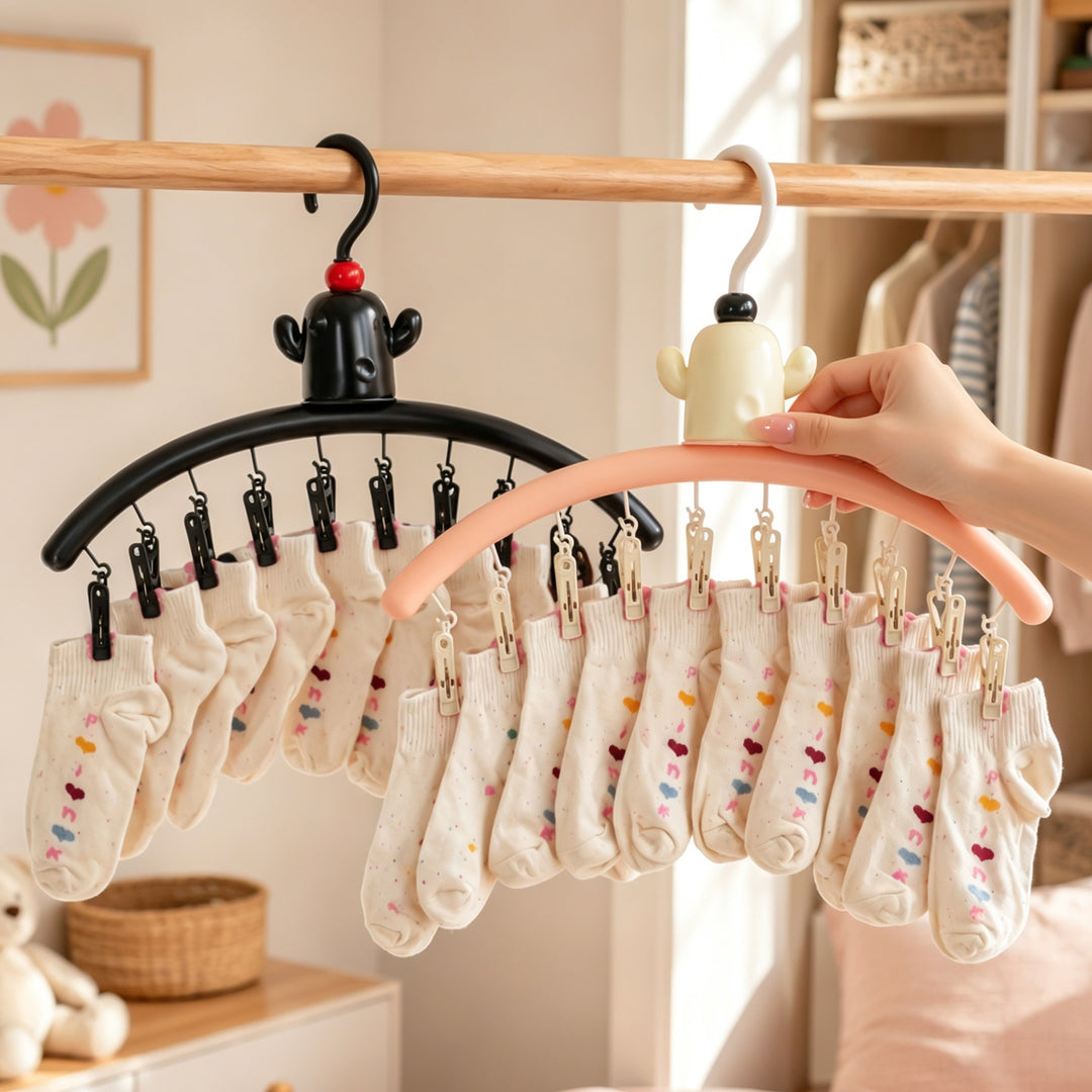 Clothes drying rack cactus design, multiple clips