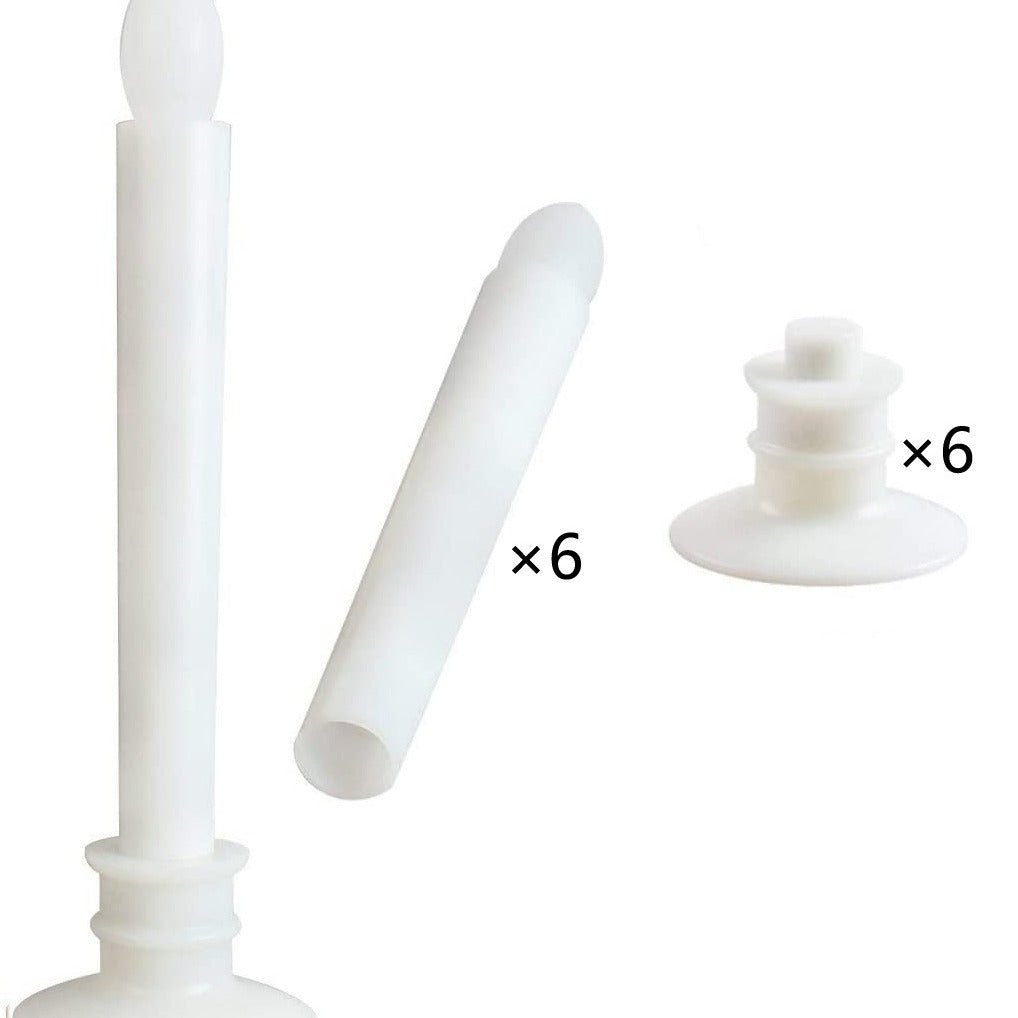 LED taper candle, plastic, cylindrical