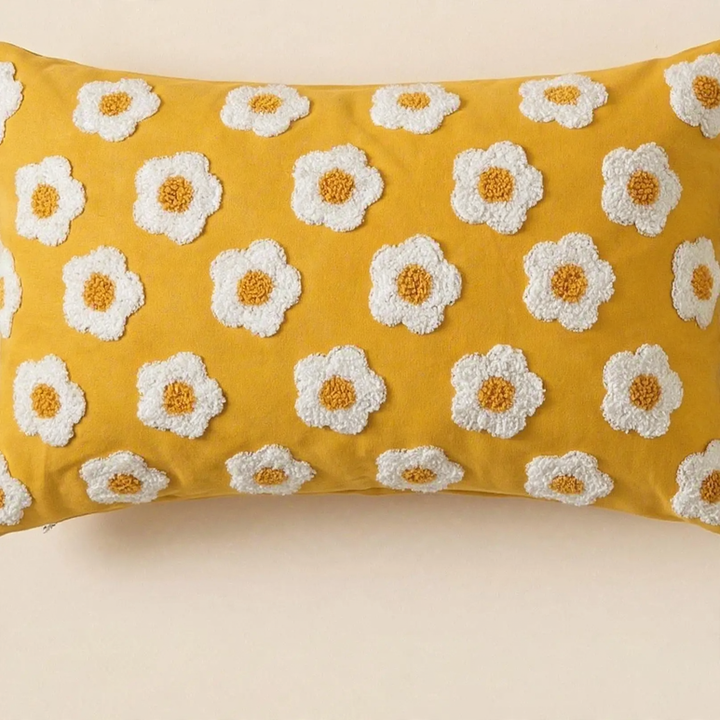 Geometric lumbar pillows, 30×50 cm, tufting design