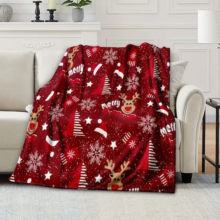 Fleece wool blanket with digital print, 230 g
