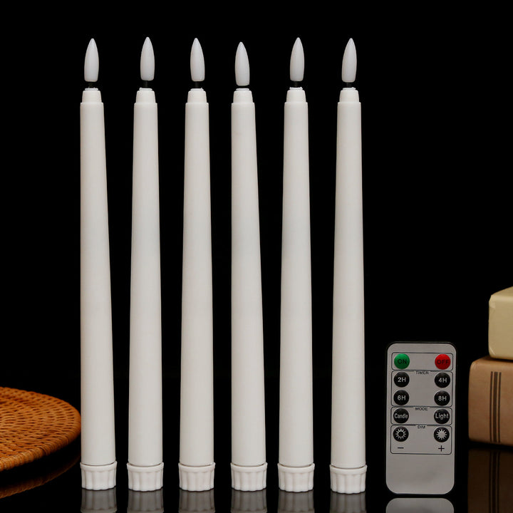LED taper candle with plastic housing